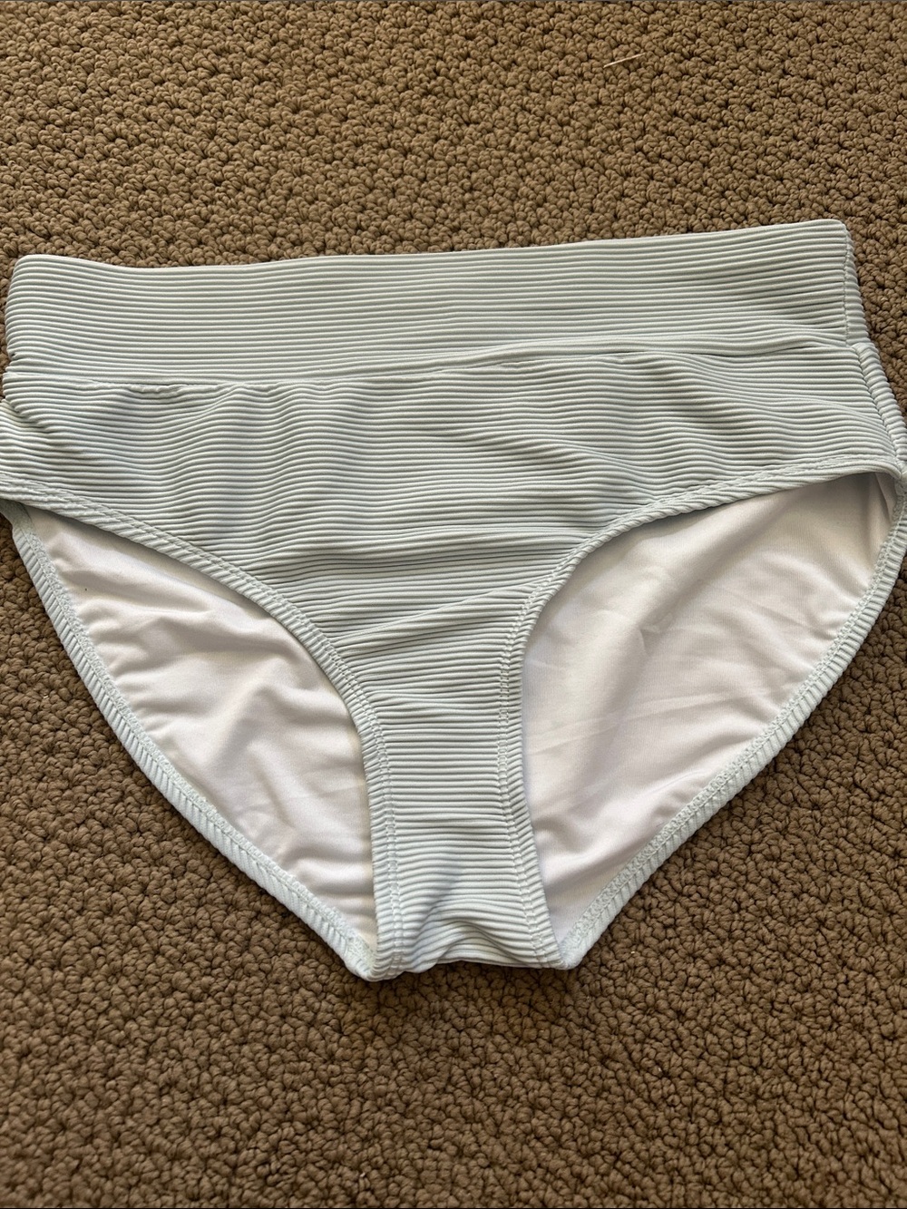 Nani Glacier Blue High-Rise Ribbed Swim Bottom